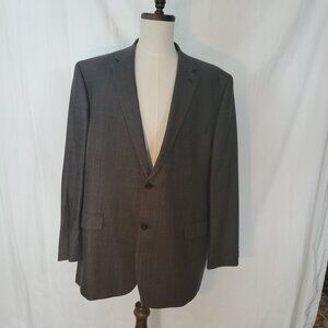 Lauren Ralph Lauren Houndstooth Suit Jacket Size 48L Blazer Sports Coat Gray